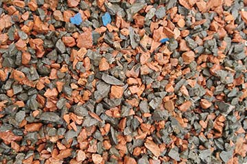 瓦チップ・ルーフチップ(赤&黒ミックス)サイズ:5mm~10mm